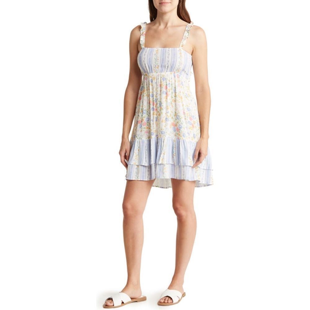 Maaji Backyard Spell Cutout Floral Print Cover-Up Mini Dress Size Small